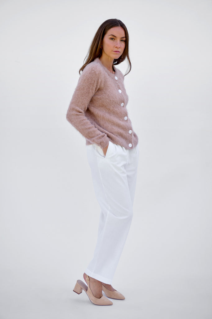 Oat Brushed Cardigan