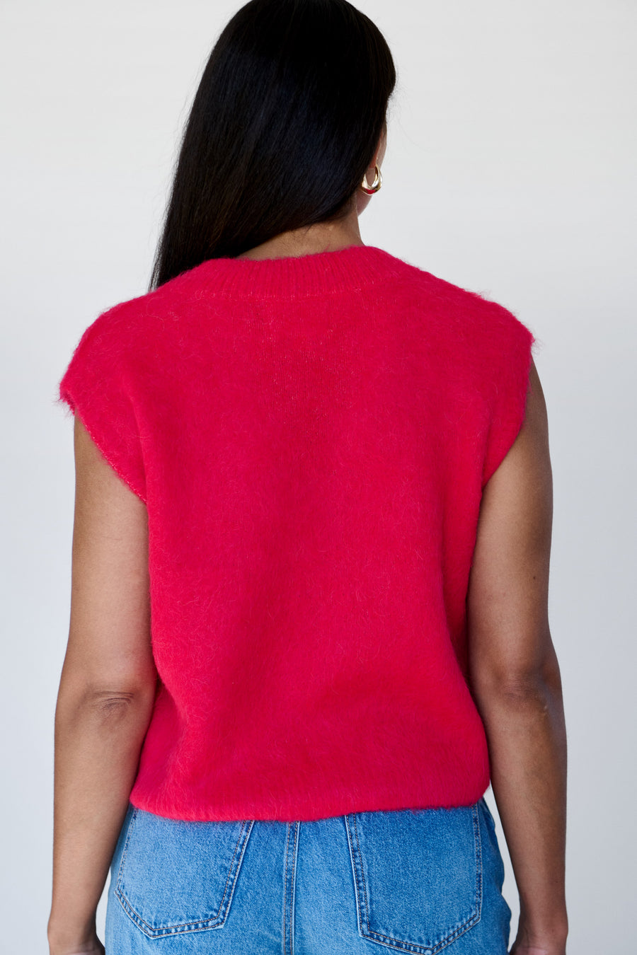 Red Brushed Vest