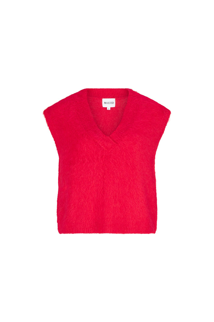 Red Brushed Vest