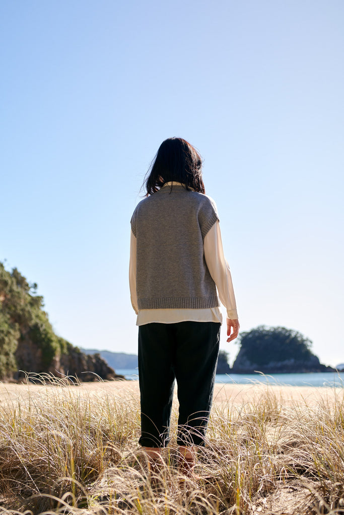 Merino Slate Grey Jenni Vest