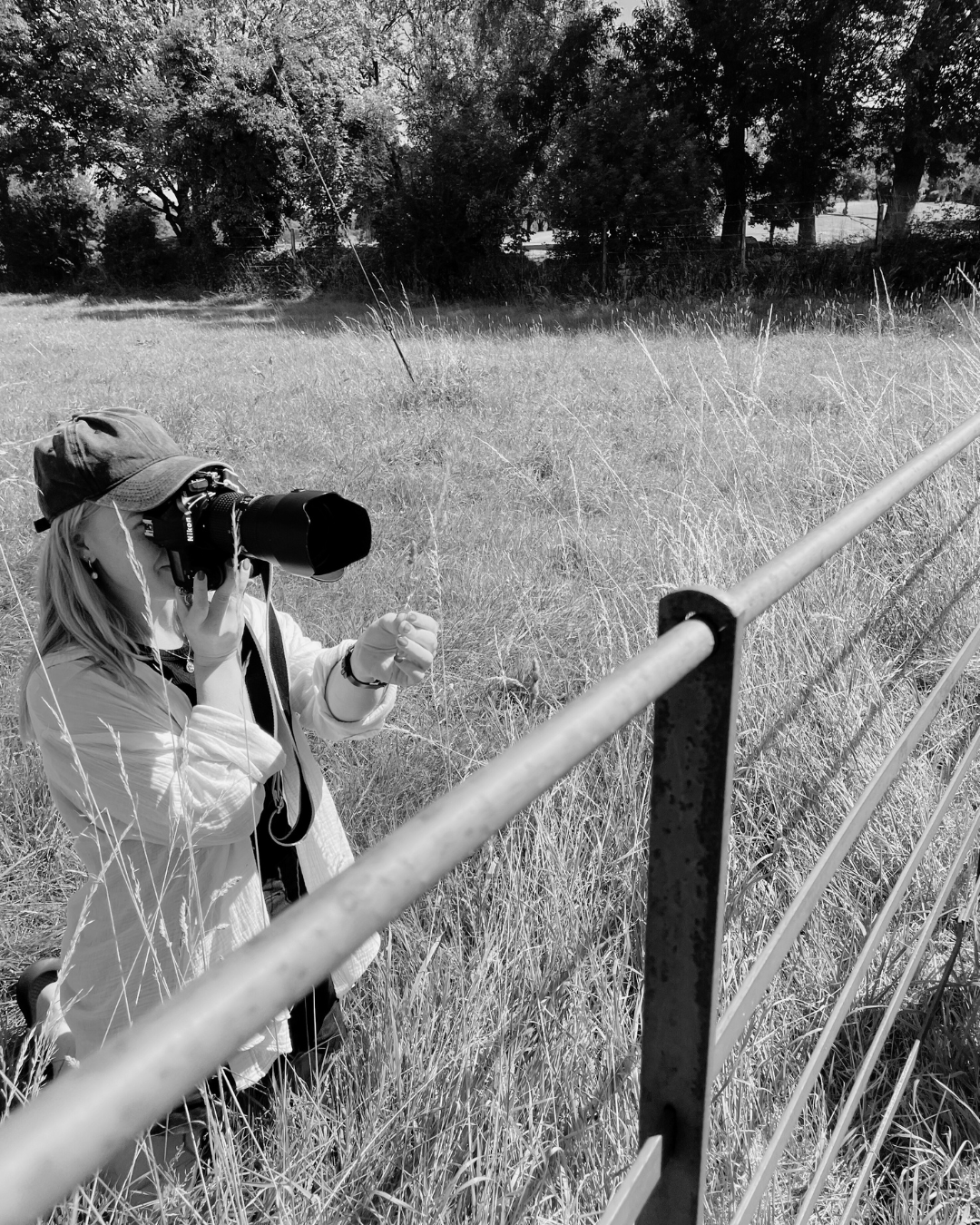 A photographer at a fashion shoot