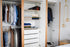 An organised wardrobe