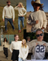 A collage of ivory knitwear