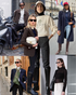 A collage of influencers wearing fine gauge roll necks