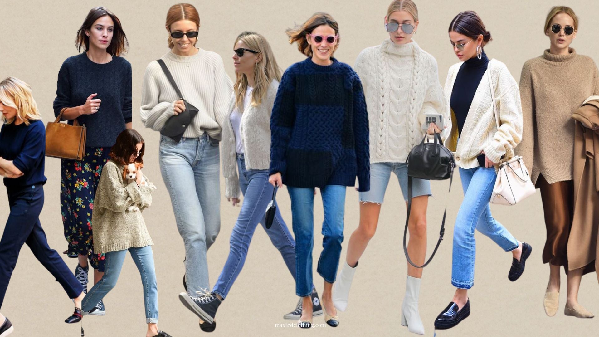 Celebrities in knitwear