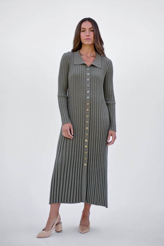 Army Button Down Dress