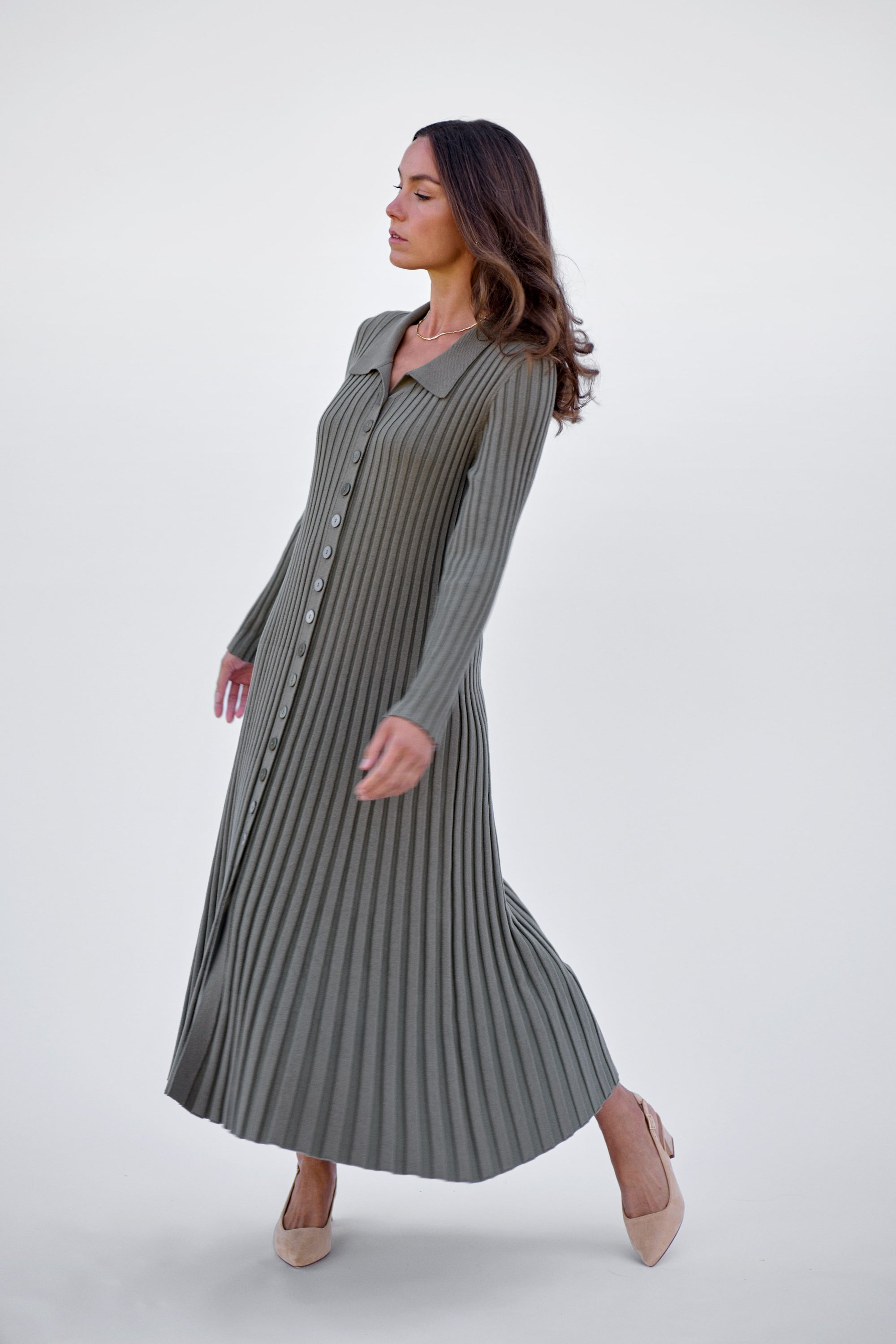 Army Button Down Dress