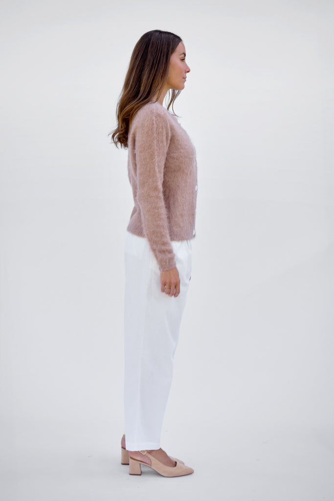 Oat Brushed Cardigan