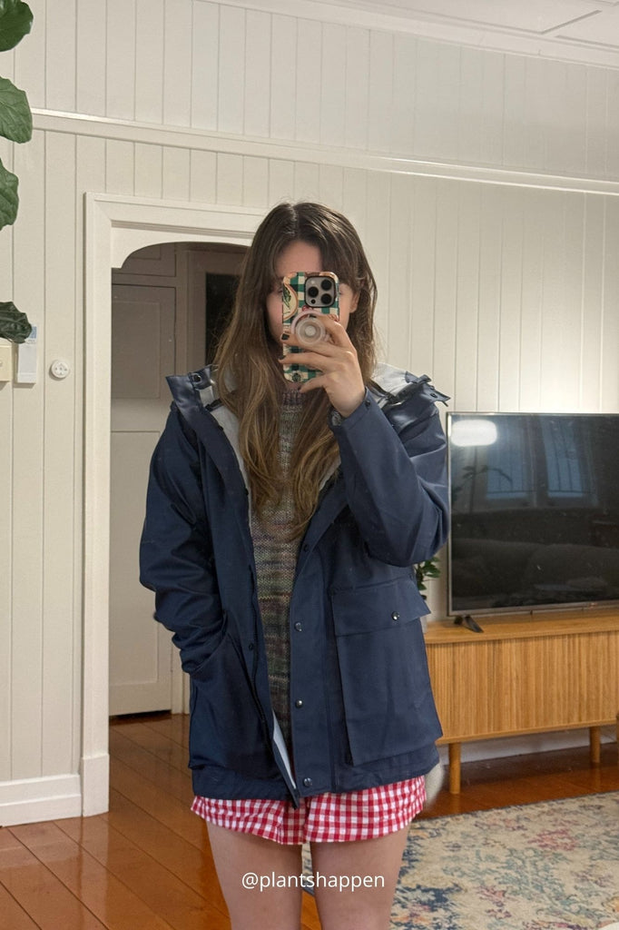 Bright Navy Raincoat