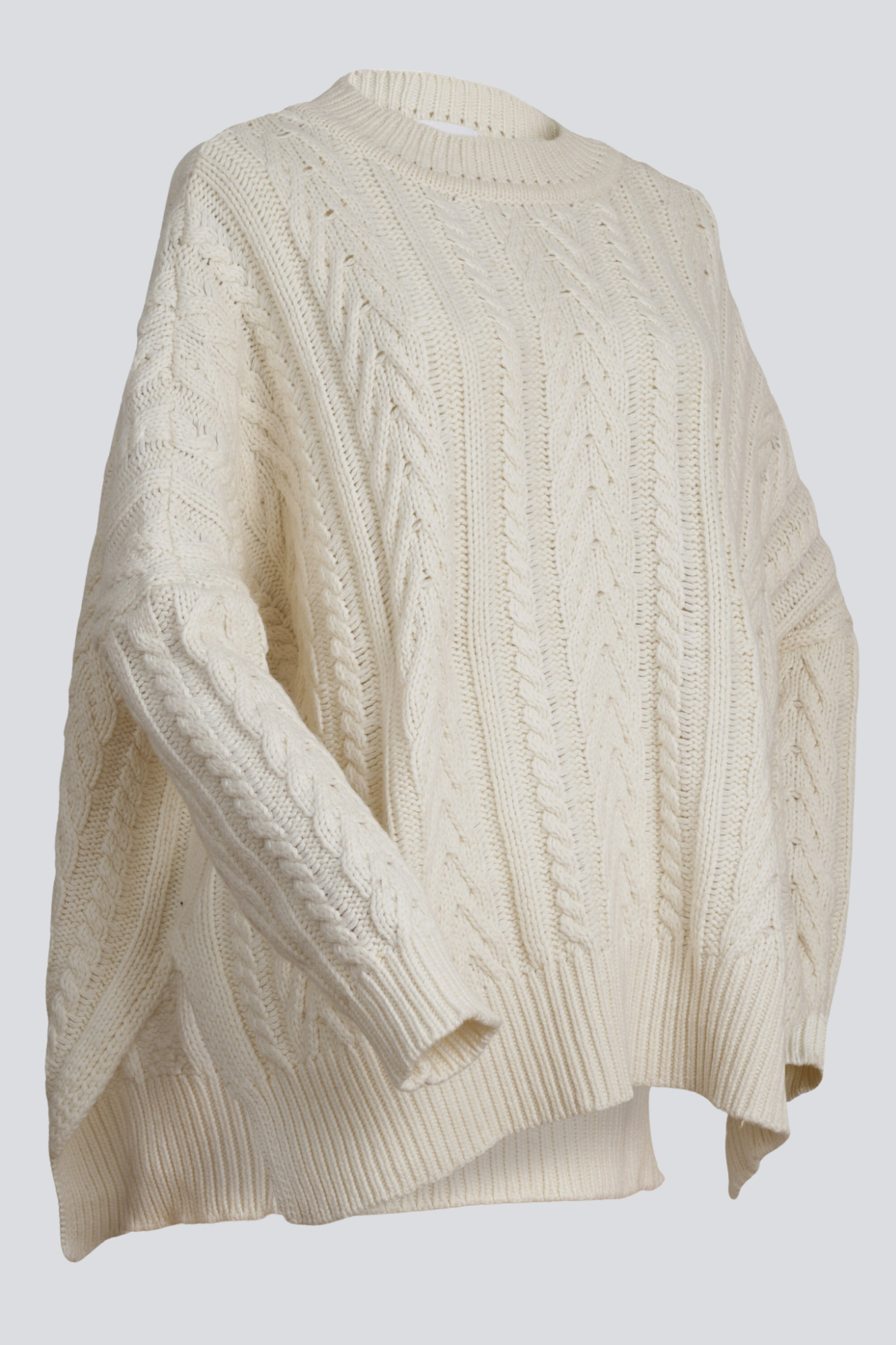 Ivory Soft Touch Cable Pullover