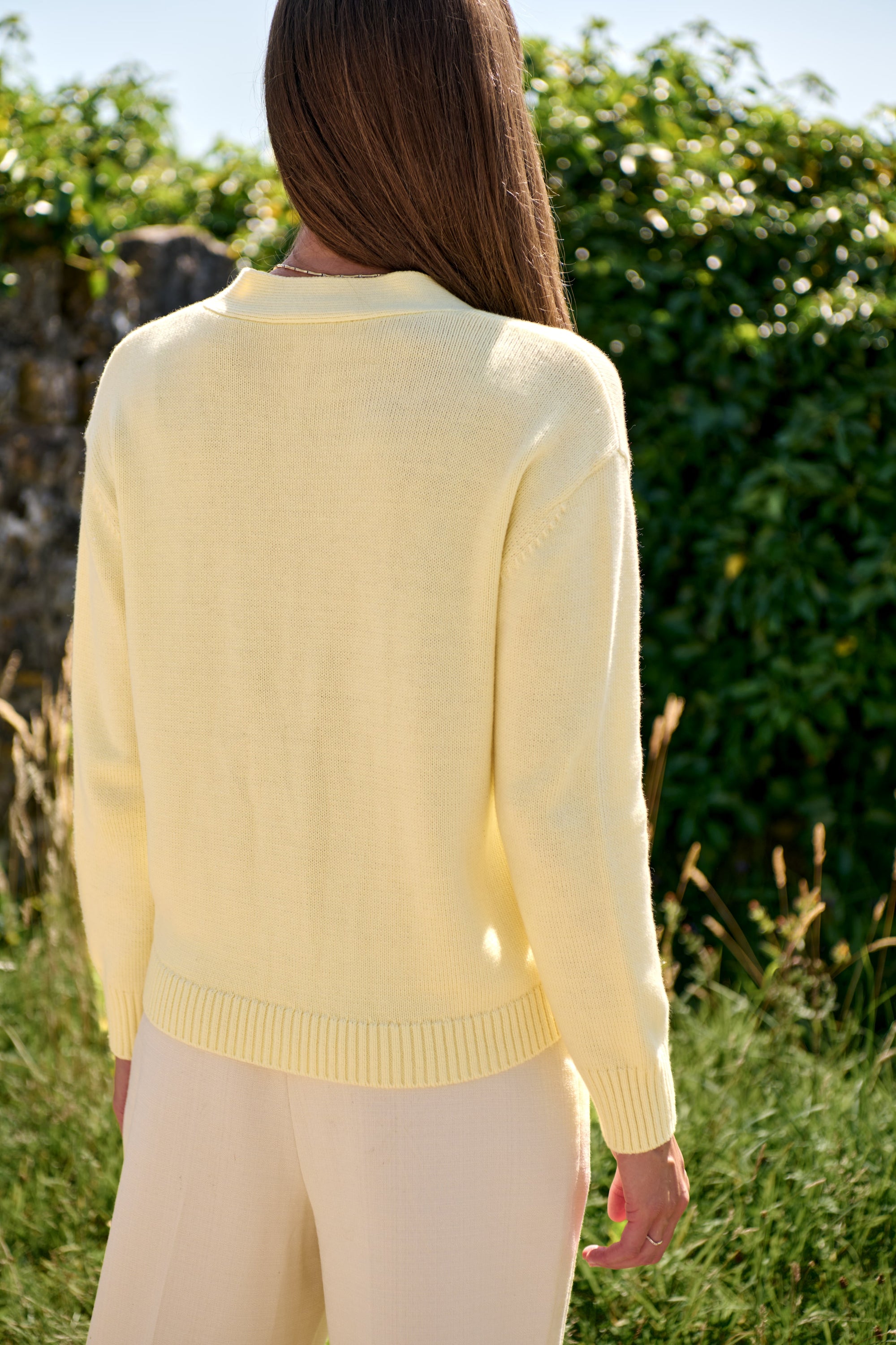 Lemon Button Down Cardigan
