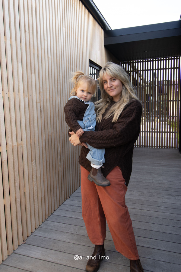 Chocolate Soft Touch Cable Pullover