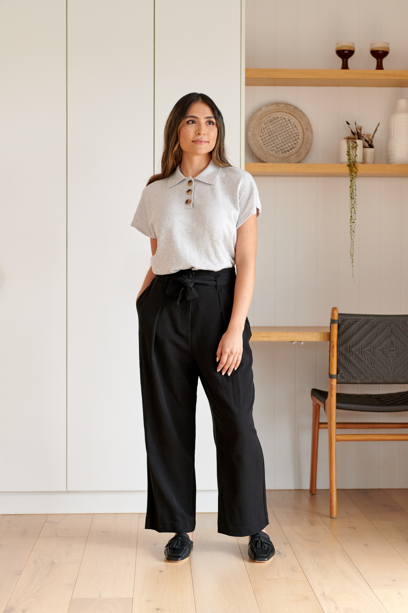 Light Grey Marle Polo T Shirt