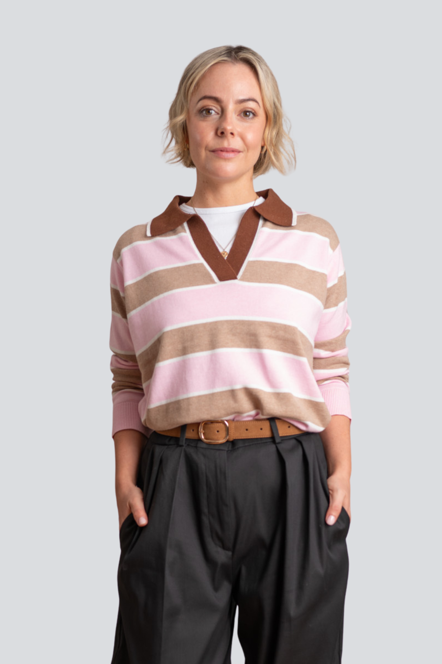 Pink Stella Rugby Shirt