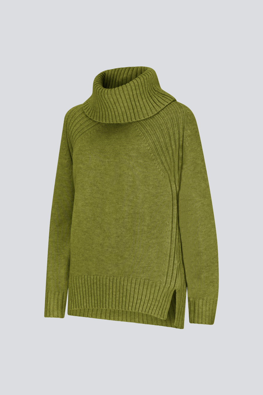 Pistachio Merino Roll Neck