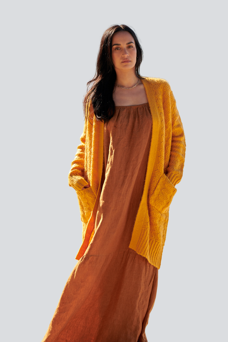 Saffron Zig Zag Cardigan