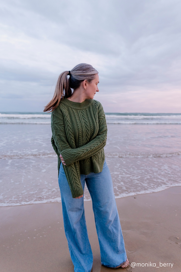 Thyme Soft Touch Cable Pullover