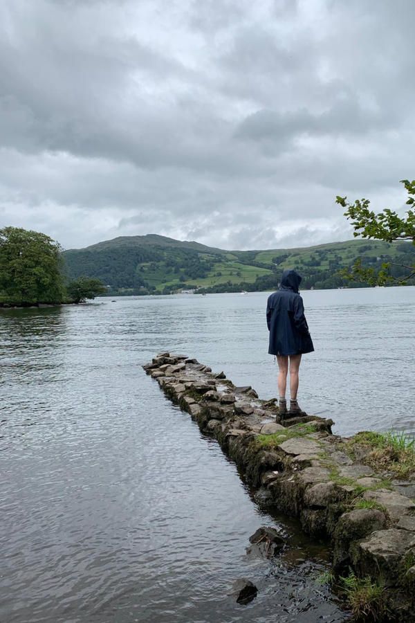 Bright Navy Raincoat