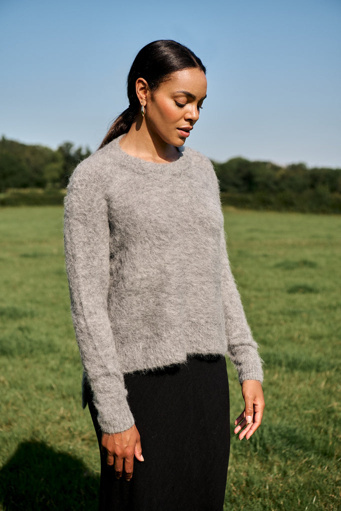 Charcoal Brushed Pullover