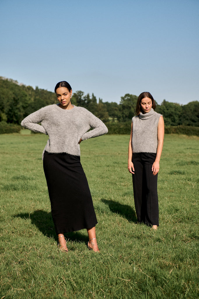 Charcoal Brushed Pullover