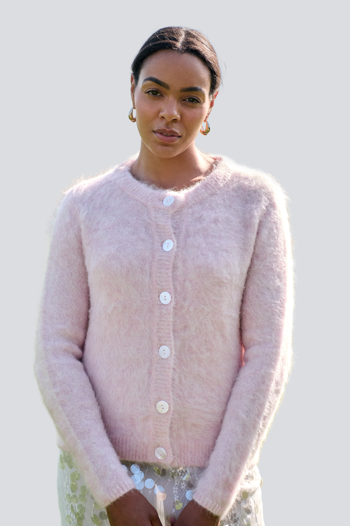 Blush Pink Brushed Cardigan