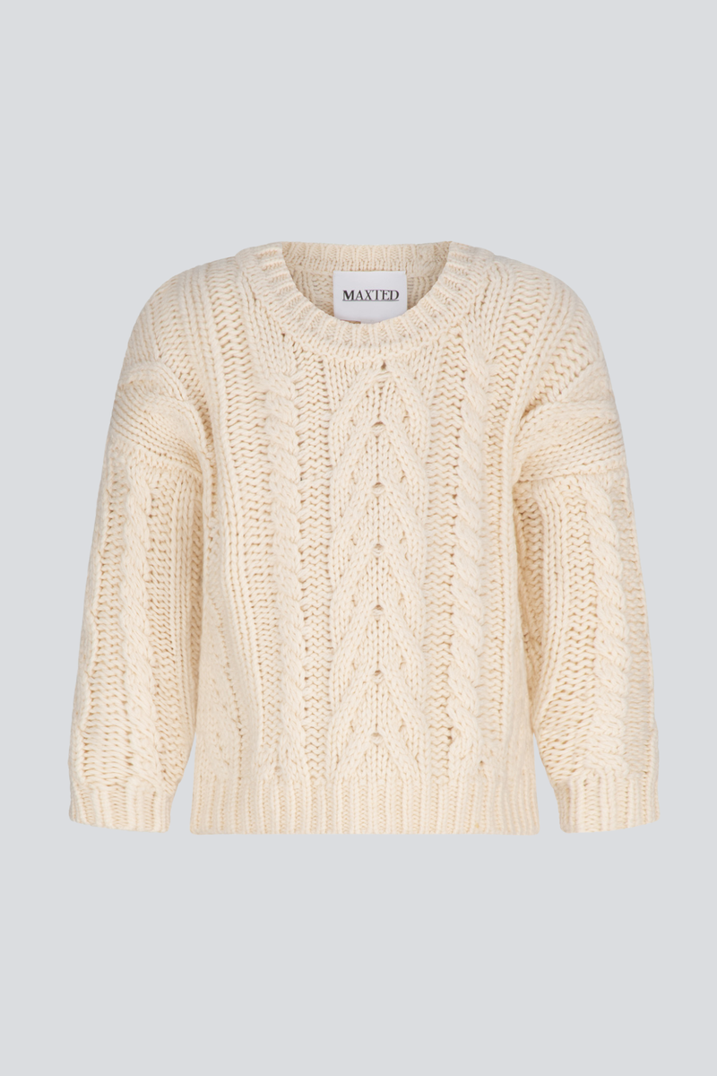 Ivory Mini Cable Pullover
