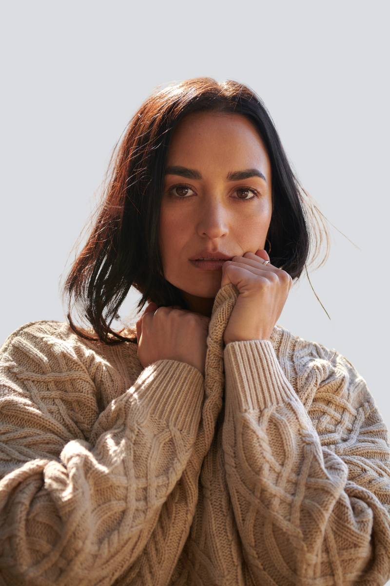 Pale Oat Merino Soft Touch Cable Pullover