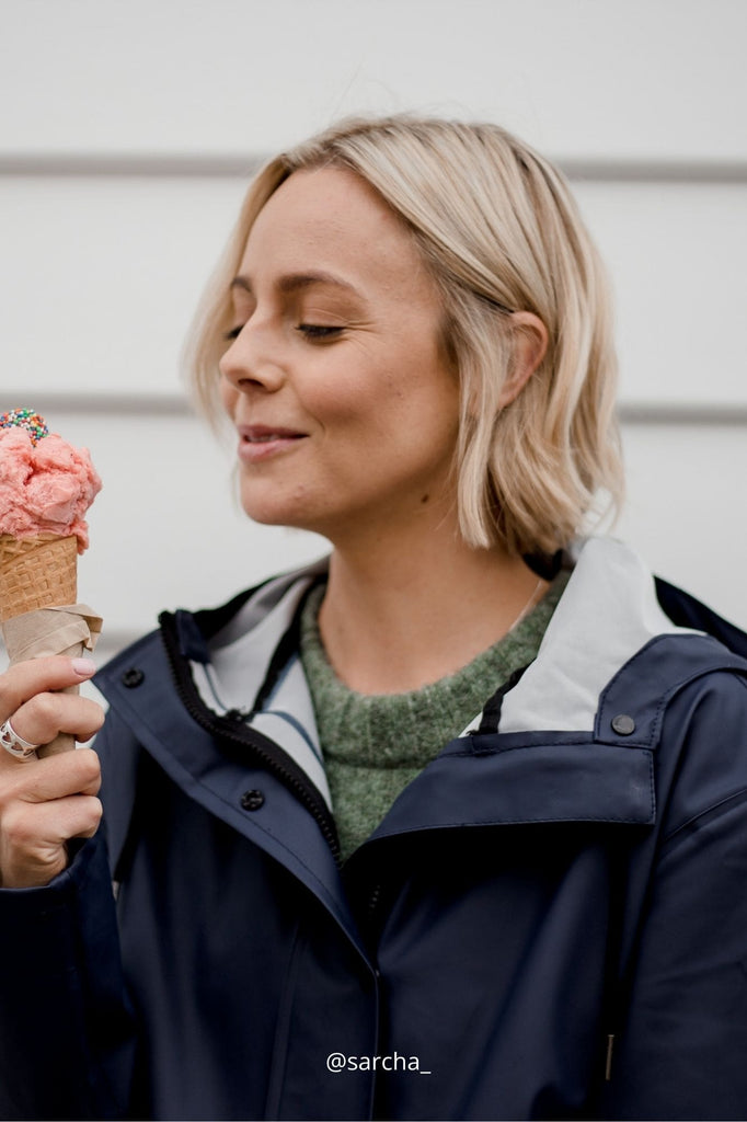 Bright Navy Raincoat