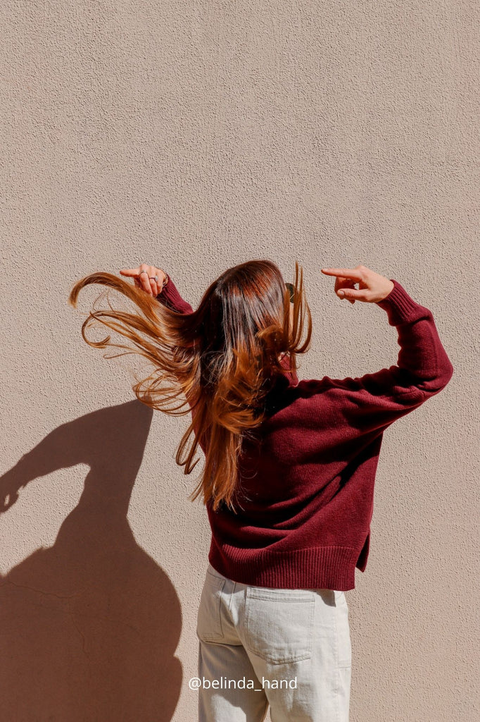 Merino Berry Andie Roll Neck