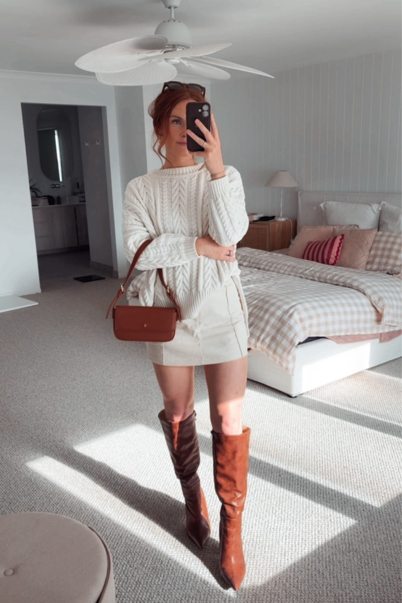 Ivory Soft Touch Cable Pullover