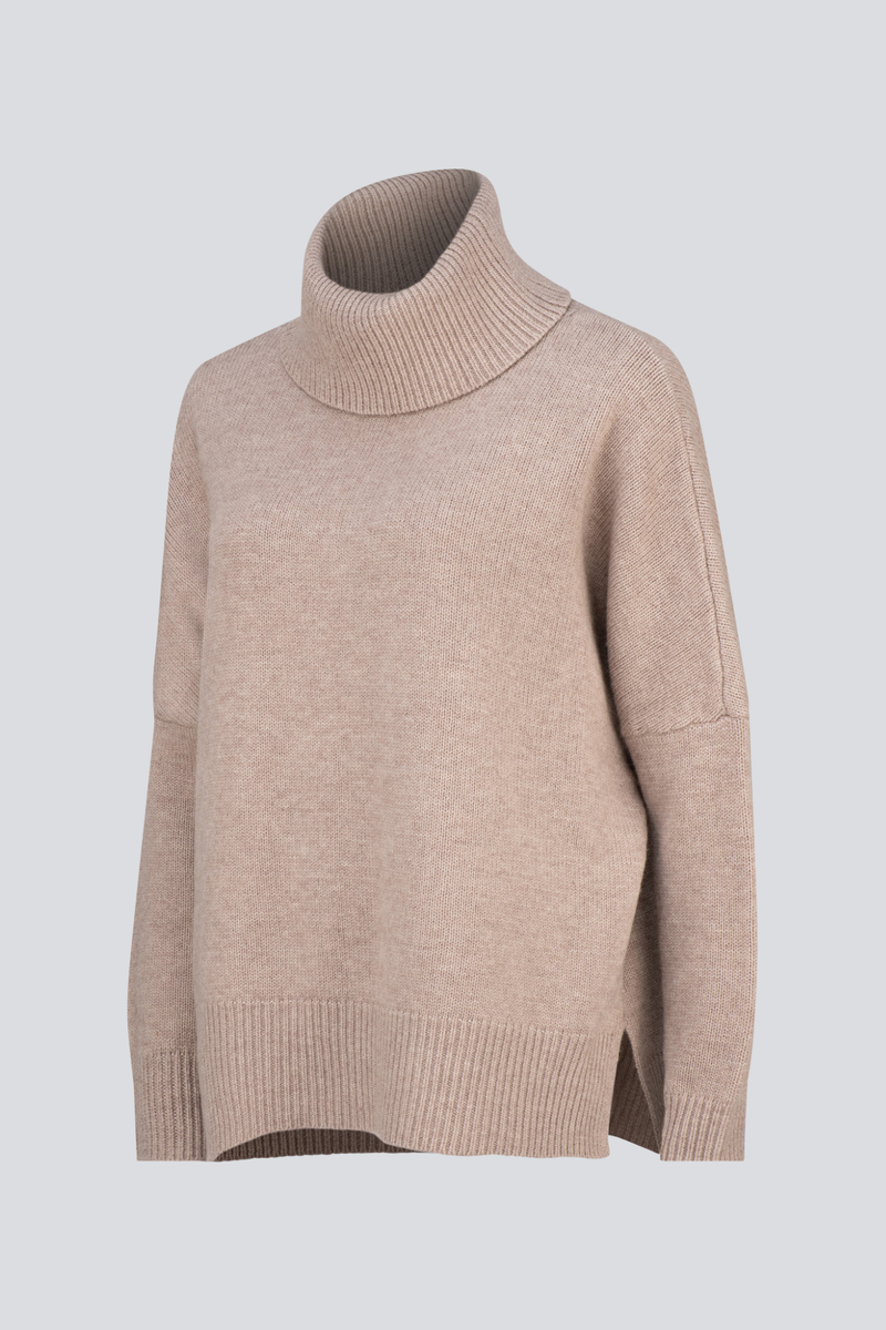 Merino Oat Andie Roll Neck