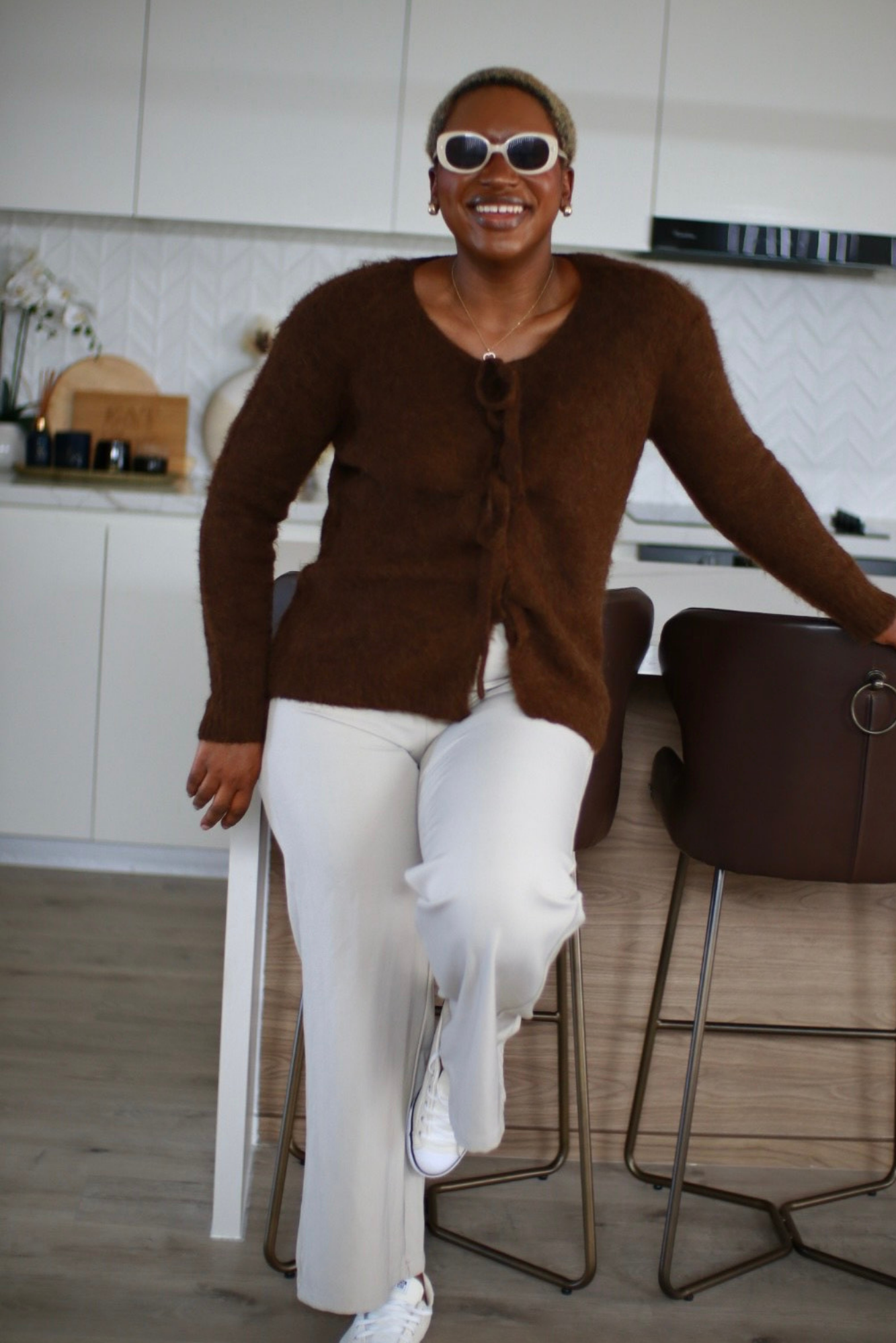 Chocolate Bow Cardigan