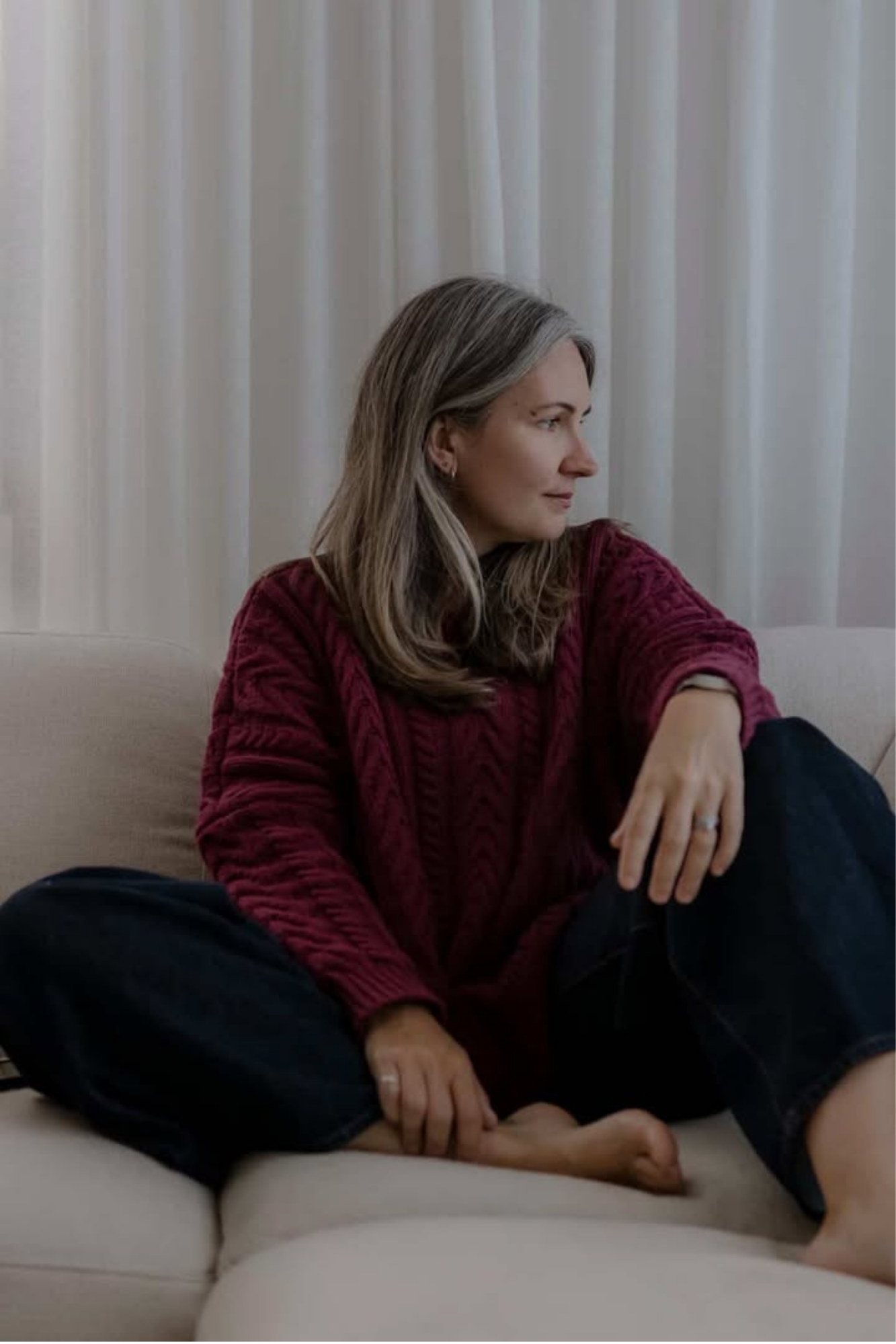 Plum Soft Touch Cable Pullover