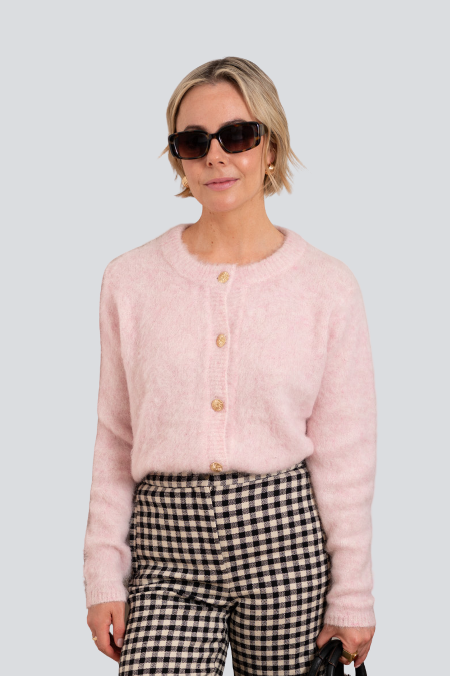 Pink Brushed Cardigan