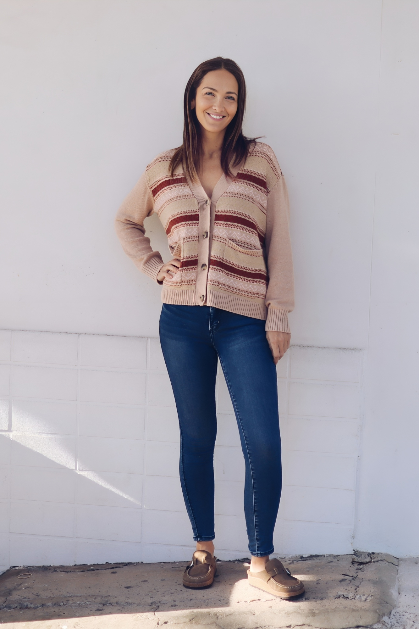 Oat Fairisle Button Down Cardigan