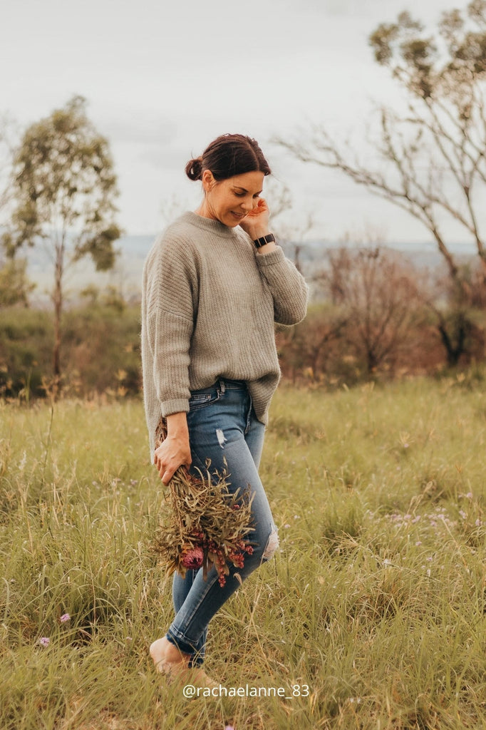 Dusty Sage Twist Tommy Pullover