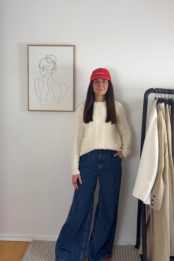 Ivory Chloe Cable Pullover