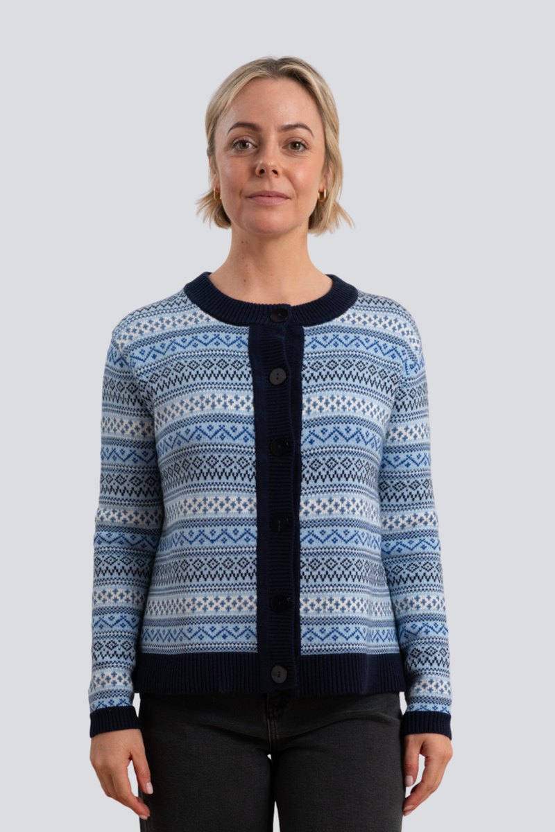 Blue Fairisle Ruby Cardigan