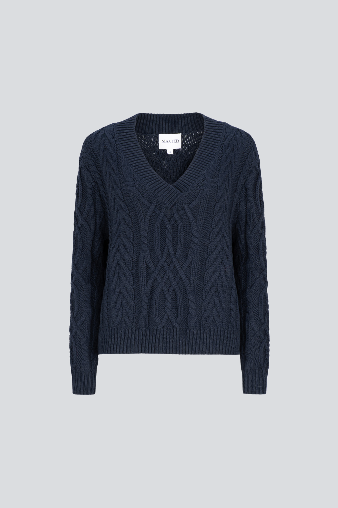 Navy V- Neck Cable – Maxted Clothing