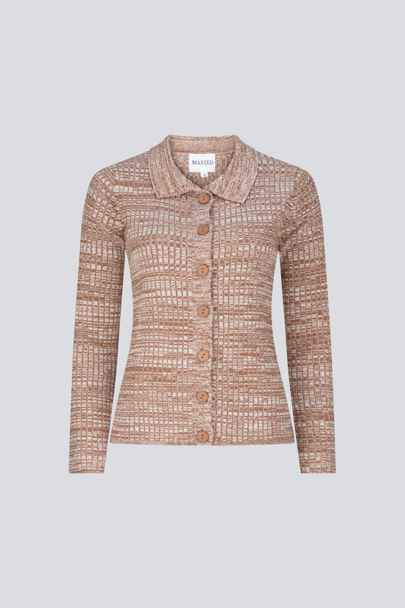 Camel/Ivory Knit Shirt