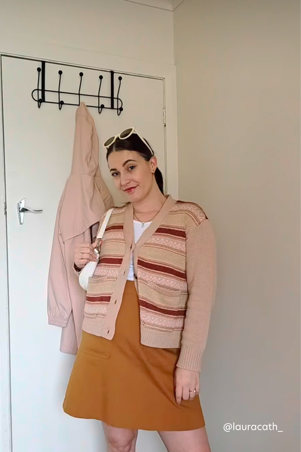 Oat Fairisle Button Down Cardigan