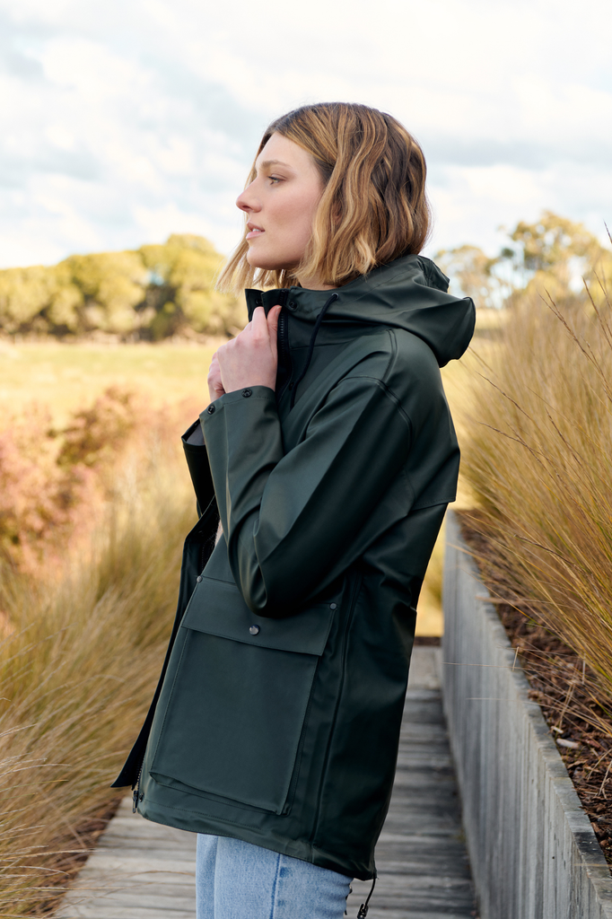Hunter Green Raincoat