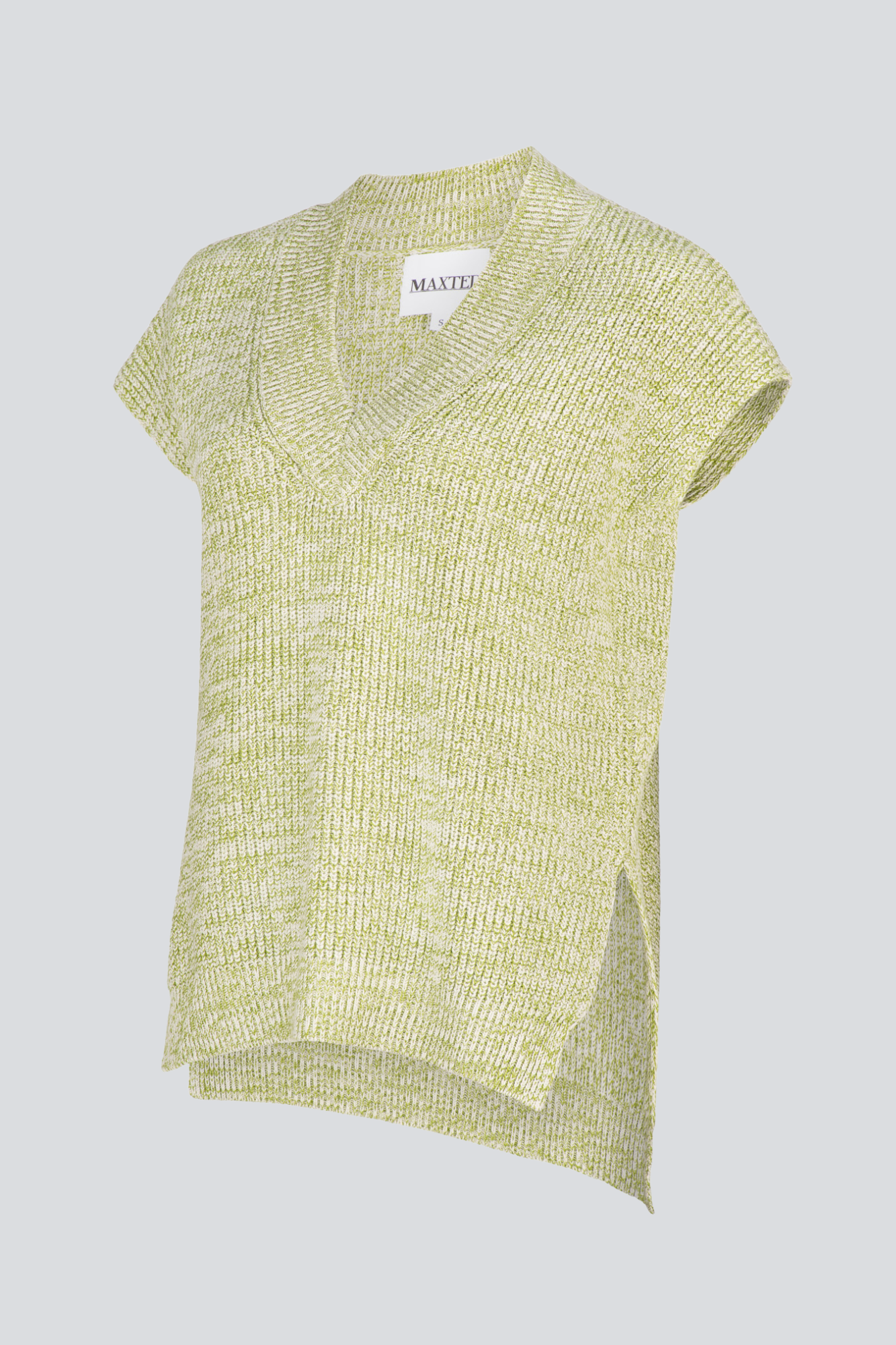 Green Twist Rib Knitted Vest
