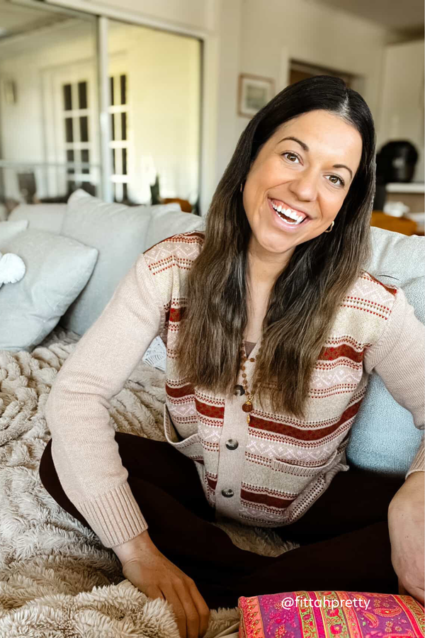 Oat Fairisle Button Down Cardigan