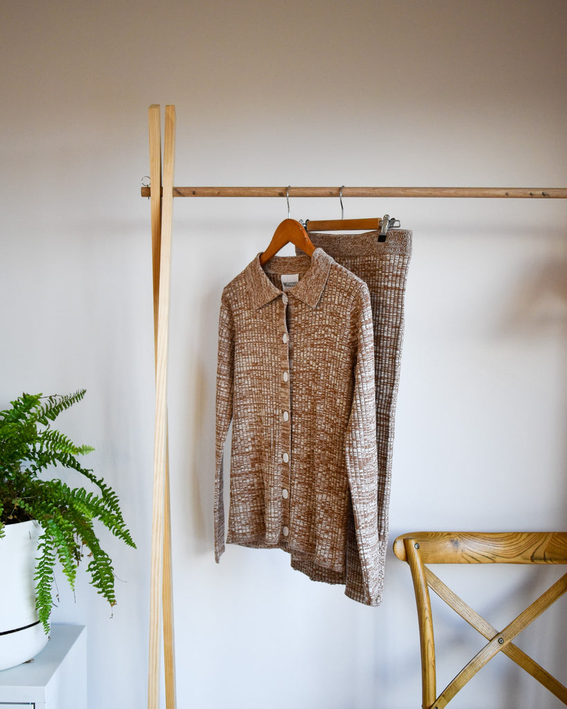 Camel/Ivory Knit Shirt
