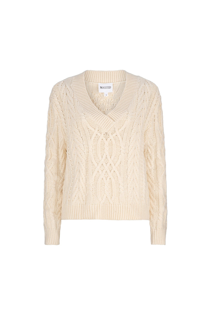 Ivory V- Neck Cable
