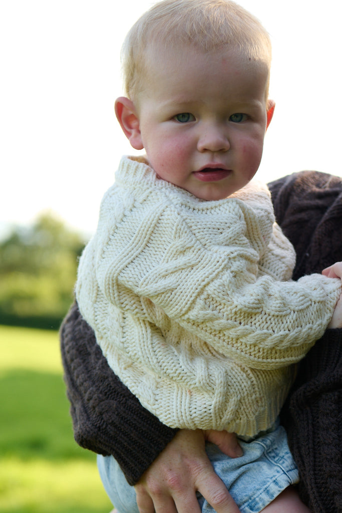 Ivory Mini Cable Pullover