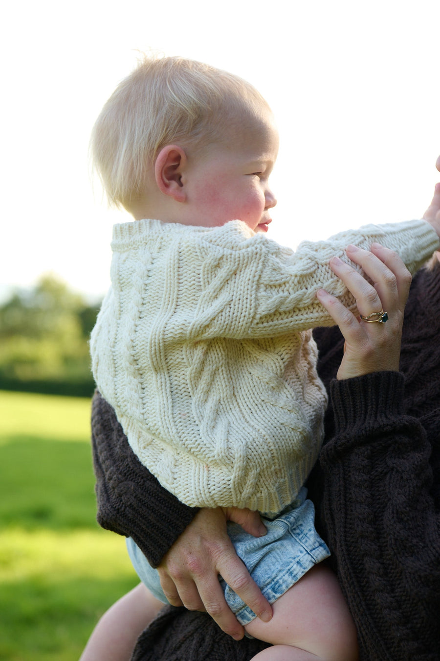 Ivory Mini Cable Pullover