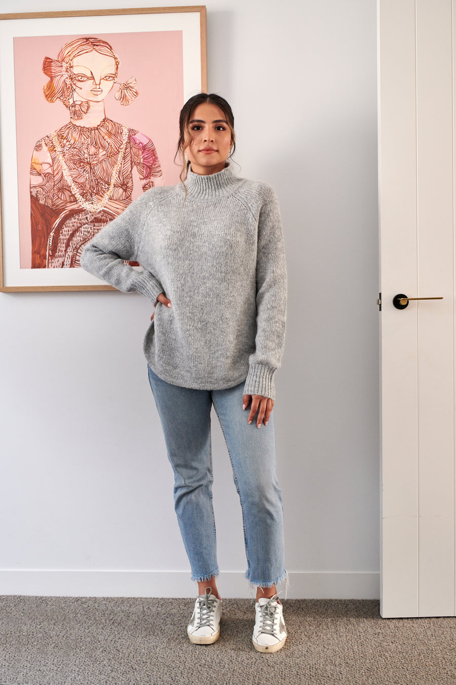 Silver Birch Sadie Mock Neck Pullover