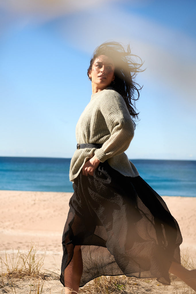 Dusty Sage Twist Tommy Pullover